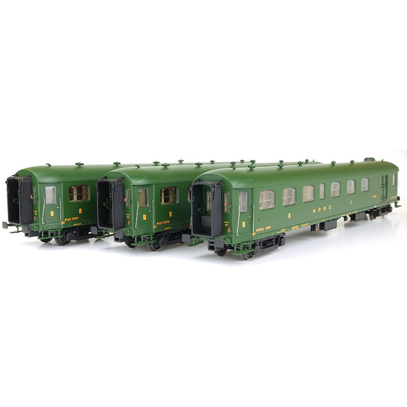 Set 3 voitures Rapide Nord B9 B9 A3 B3 - ép II - HO - LS Models 40185