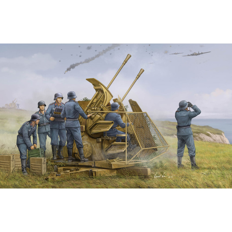 Canon bitube allemand Flak 43 de 37 mm - 1/35 - TRUMPETER 02347