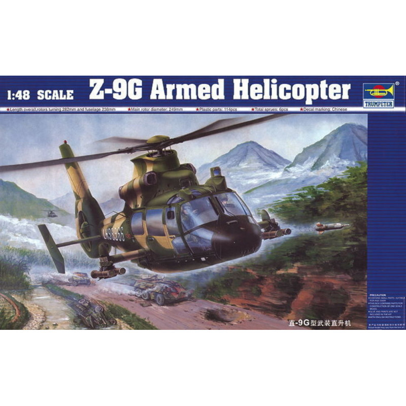 Hélicoptère armé Z-9 G - 1/48 - TRUMPETER 02802