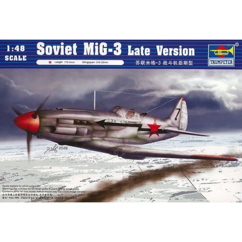 MiG-3 soviétique version tardive - 1/48 - TRUMPETER 02831