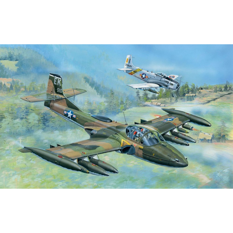 A-37A Dragonfly américain, avion d'attaque au sol léger - 1/48 - TRUMPETER 02888