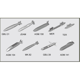Armement des avions américains - Bombes guidées - 1/32 - TRUMPETER 03305