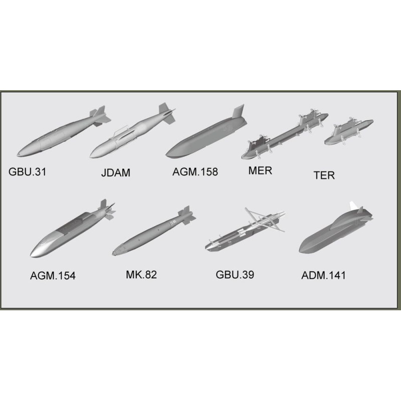 Armement des avions américains - Bombes guidées - 1/32 - TRUMPETER 03305
