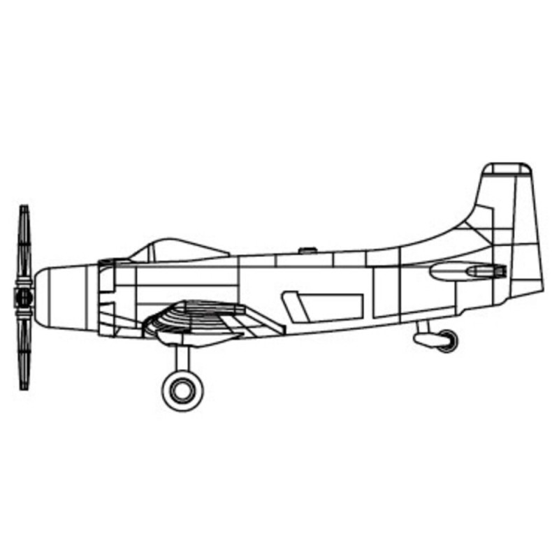 Douglas A-1 Skyraider - 1/700 - TRUMPETER 03475
