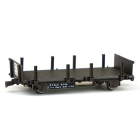 Wagonnet draisine plat à ranchers + ridelles Ep. III - HO 1/87 - REE WB-562