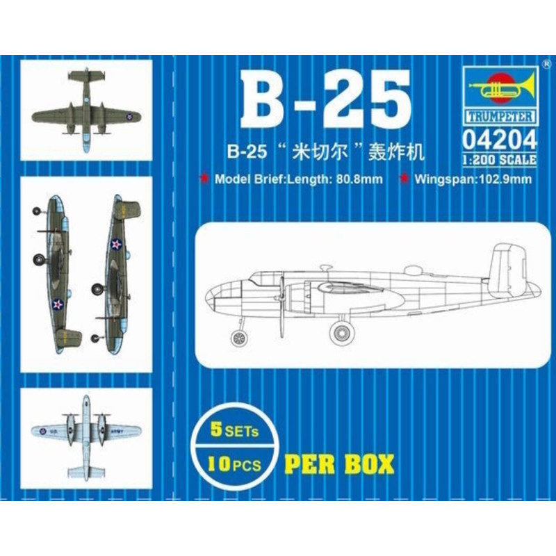 Bombardier B-25 Mitchell - 1/200 - TRUMPETER 04204