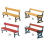 12x bancs pour jardin public ou parc - HO 1/87 - FALLER 180443