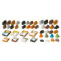 44 bagages et valises à peindre - HO 1/87 - PREISER 17007
