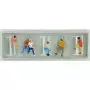 6 personnages sur les bancs publics - HO 1/87 - PREISER 10739