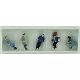 5 conducteurs de chariot électrique - HO 1/87 - PREISER 10752