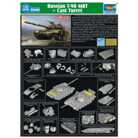 Char de combat principal russe T-90A - Tourelle moulée - 1/35 - TRUMPETER 05560