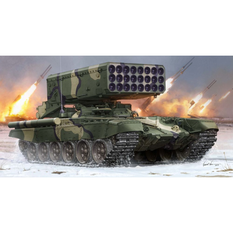 Roquette multiple russe TOS-1 à 24 tubes L - 1/35 - TRUMPETER 05582