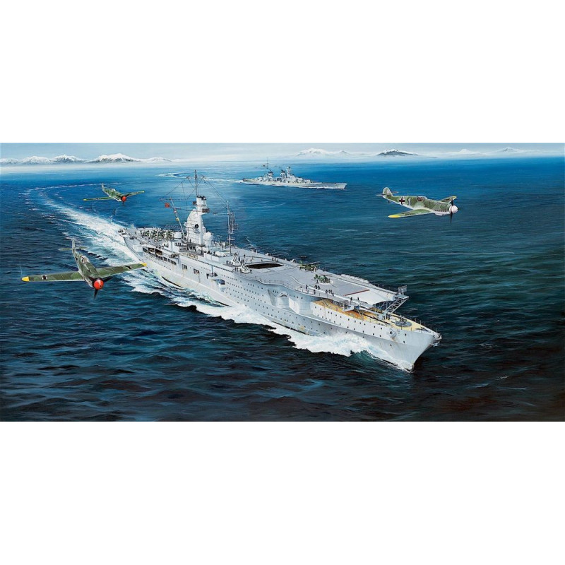 Porte-avions de la marine allemande DKM Peter Strasser - 1/350 - TRUMPETER 05628