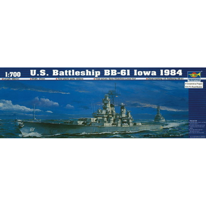 Cuirassé USS Iowa BB-61 1984 - 1/700 - TRUMPETER 05701