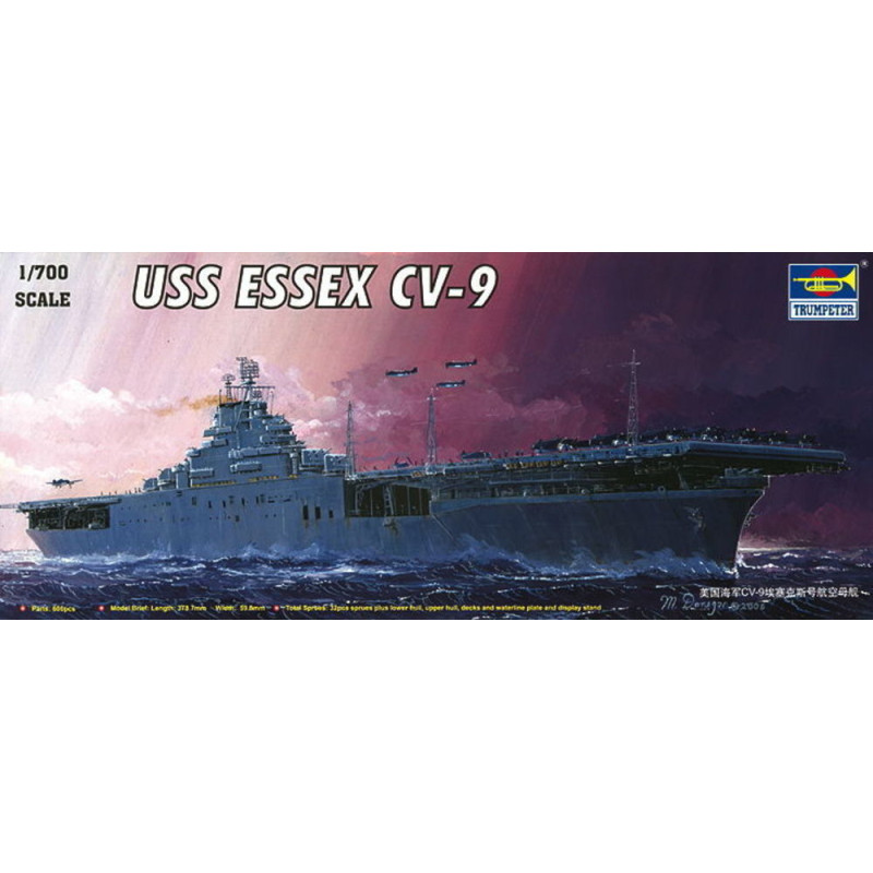 Porte-avions USS Essex CV-9 - 1/700 - TRUMPETER 05728