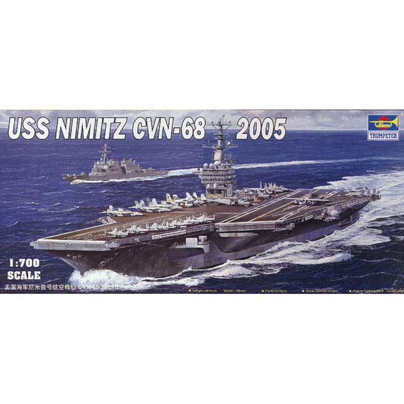 Porte-avions USS Nimitz CVN-68 2005 - 1/700 - TRUMPETER 05739