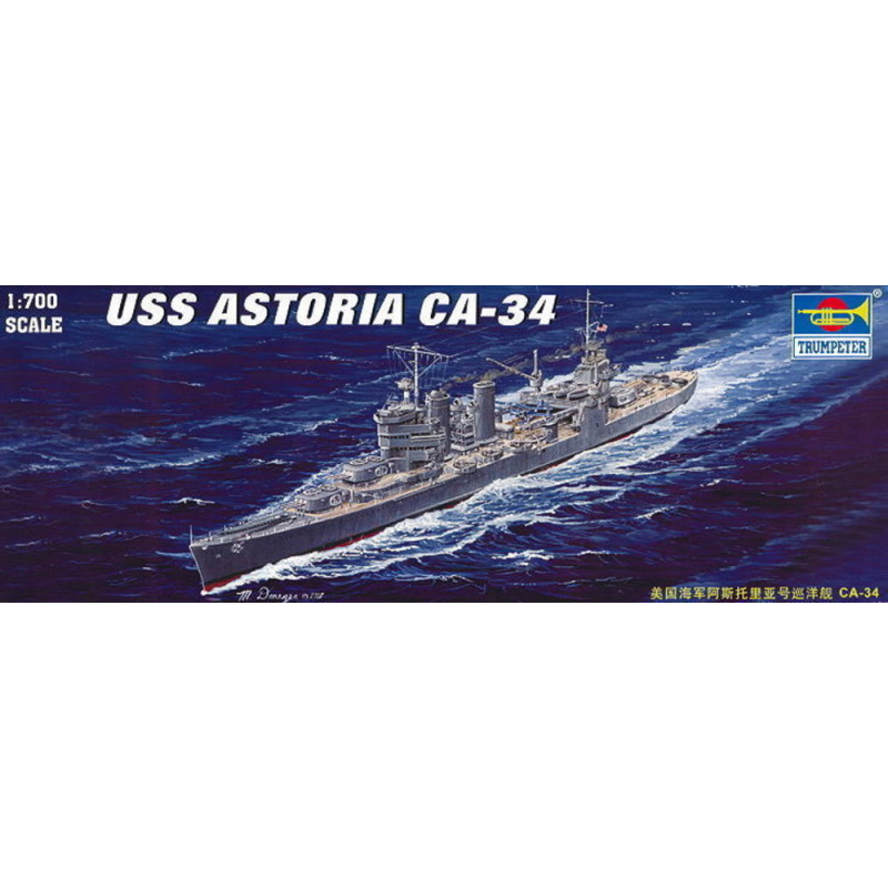 Croiseur lourd USS Astoria CA-34 1942 - 1/700 - TRUMPETER 05743