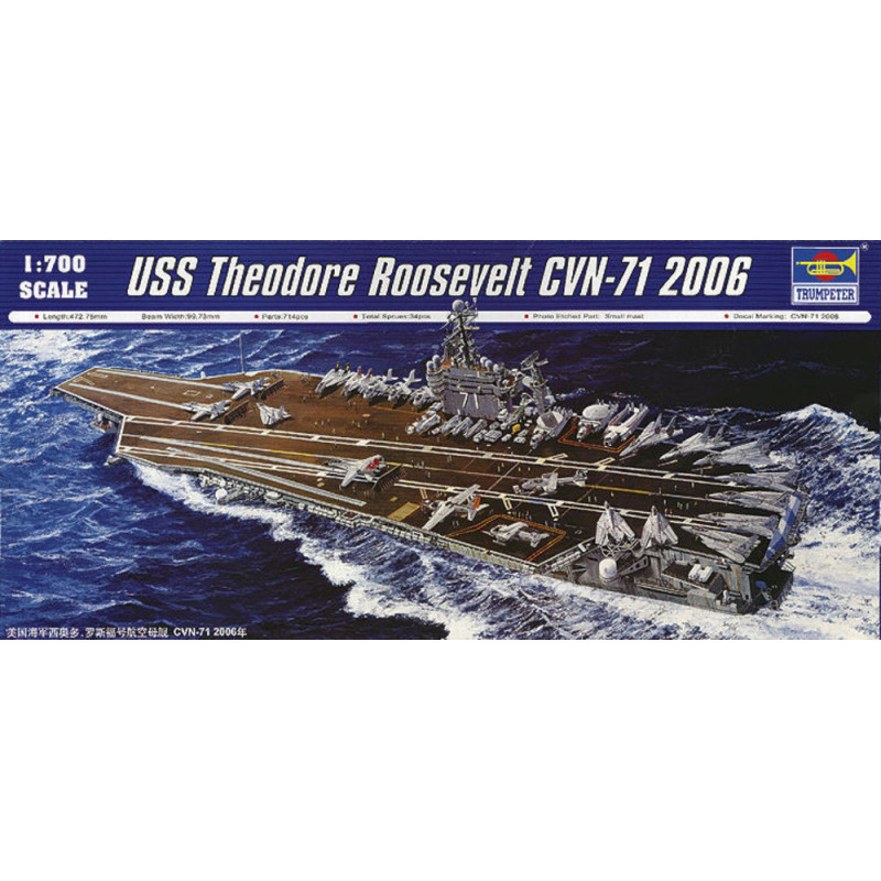 Porte-avions USS Theodore Roosevelt CVN-71 2006 - 1/700 - TRUMPETER 05754