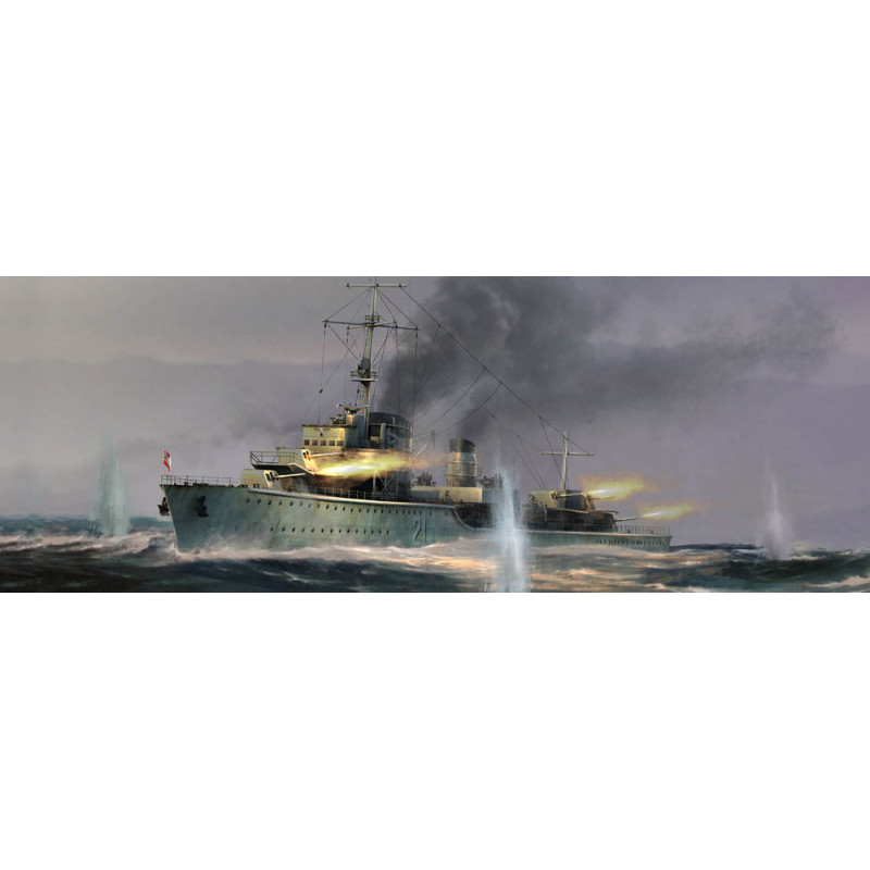 Destroyer allemand Z-21 1940 - 1/700 - TRUMPETER 05792