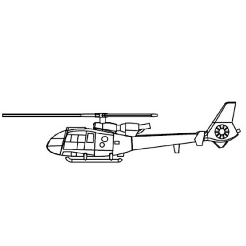 Hélicoptère Gazelle - 1/350 - TRUMPETER 06287
