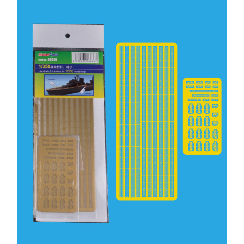 Rambardes et échelles pour maquette de bateau au 1/350 - 1/350 - TRUMPETER 06636