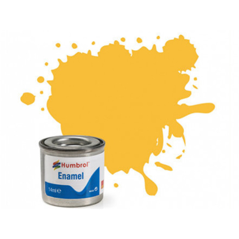 Humbrol 24 - Trainer Yellow (jaune avion école mat) - peinture enamel 14ml AA0268