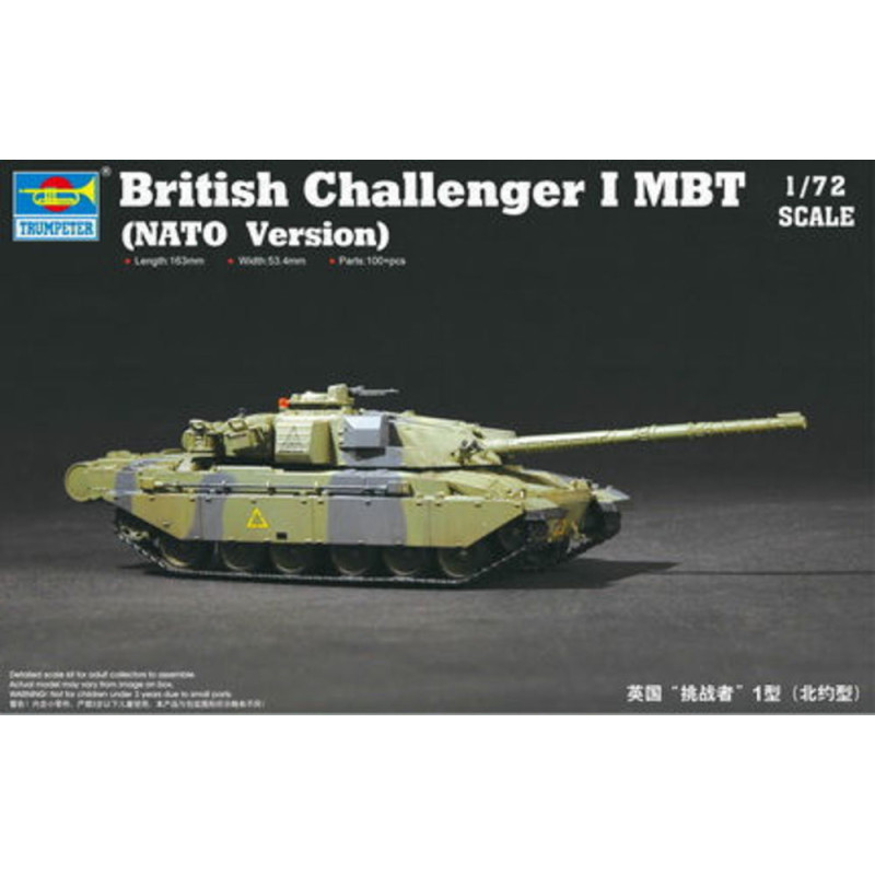 Char de combat britannique Challenger I (OTAN) - 1/72 - TRUMPETER 07106