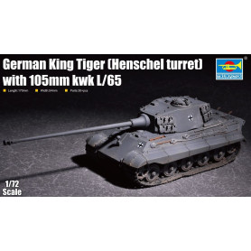 Char d'assaut allemand King Tiger (tourelle Henschel) - 1/72 - TRUMPETER 07160