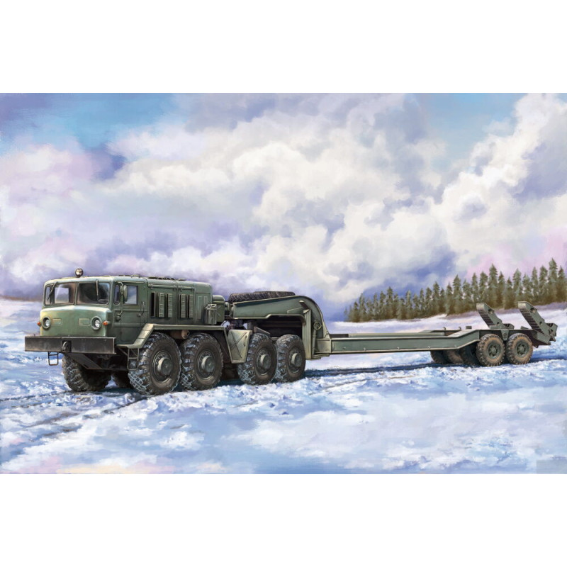 Type intermédiaire MAZ-537G avec semi-remorque - 1/72 - TRUMPETER 07194