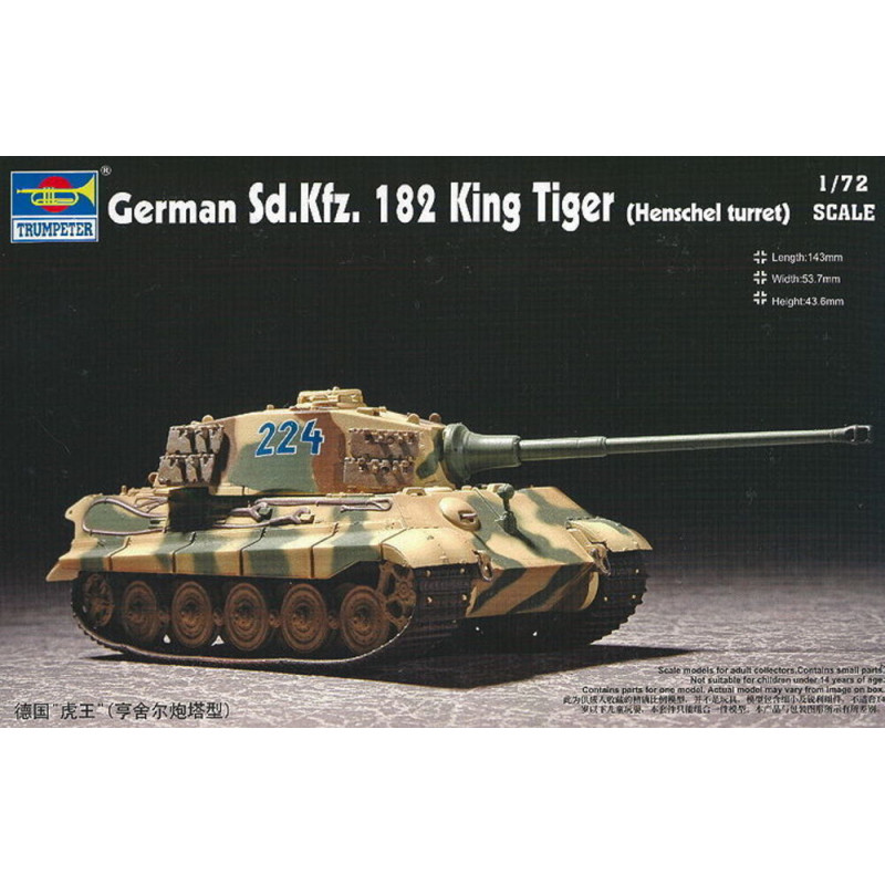 Sd.Kfz. 182 Roi Tigre Henschel - 1/72 - TRUMPETER 07201