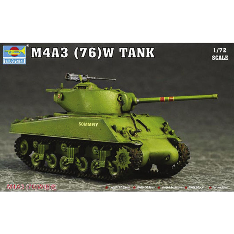 Char Sherman M4A3 76(W) - 1/72 - TRUMPETER 07226