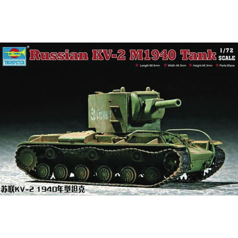 KV-2 soviétique M1940 - 1/72 - TRUMPETER 07235