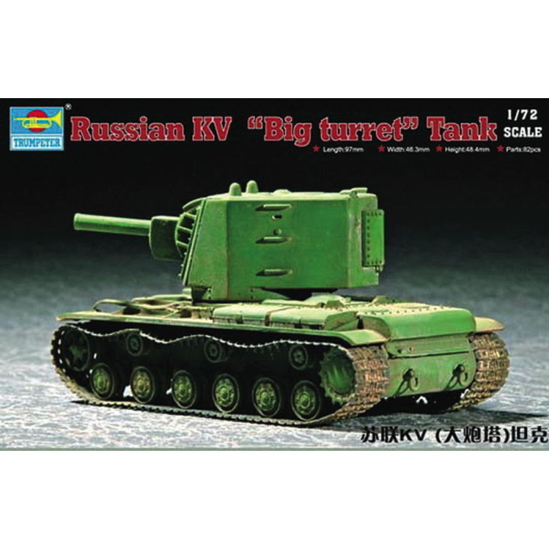 Char soviétique KV avec tourelle géante - 1/72 - TRUMPETER 07236