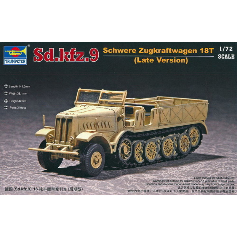 Tracteur lourd Sd.Kfz. 9 18t type F3 - 1/72 - TRUMPETER 07252