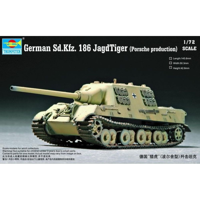 Allemand Sd.Kfz.186 Jagdtiger (modèle Porsche) - 1/72 - TRUMPETER 07273