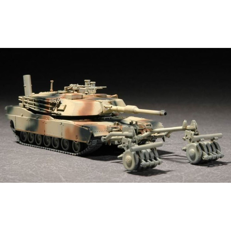 Abrams M1A1 avec rouleau de déminage - 1/72 - TRUMPETER 07278