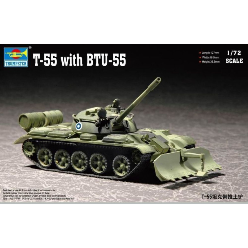 Char soviétique T-55 avec BTU-55 - 1/72 - TRUMPETER 07284