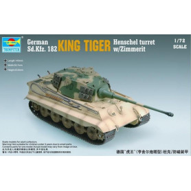 King Tiger Henschel avec Zimmerit - 1/72 - TRUMPETER 07291