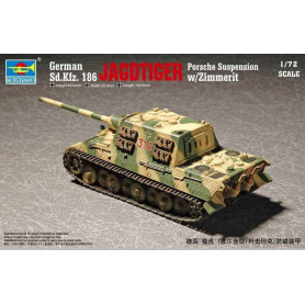 Char allemand Sd.Kfz 186 Jgdtiger équipement Porsche - 1/72 - TRUMPETER 07294