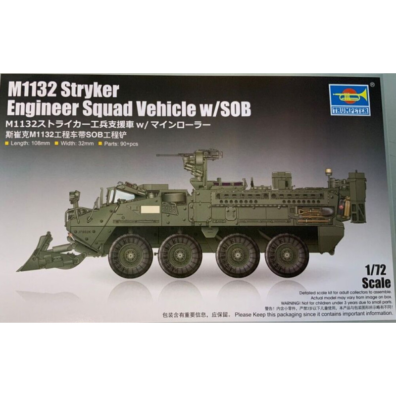 Véhicule de génie Stryker M1132 avec SOB - 1/72 - TRUMPETER 07456
