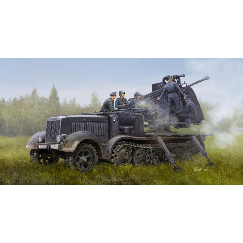 Canon antiaérien allemand de 5 cm FLAK 41 sur affût - 1/35 - TRUMPETER 09513