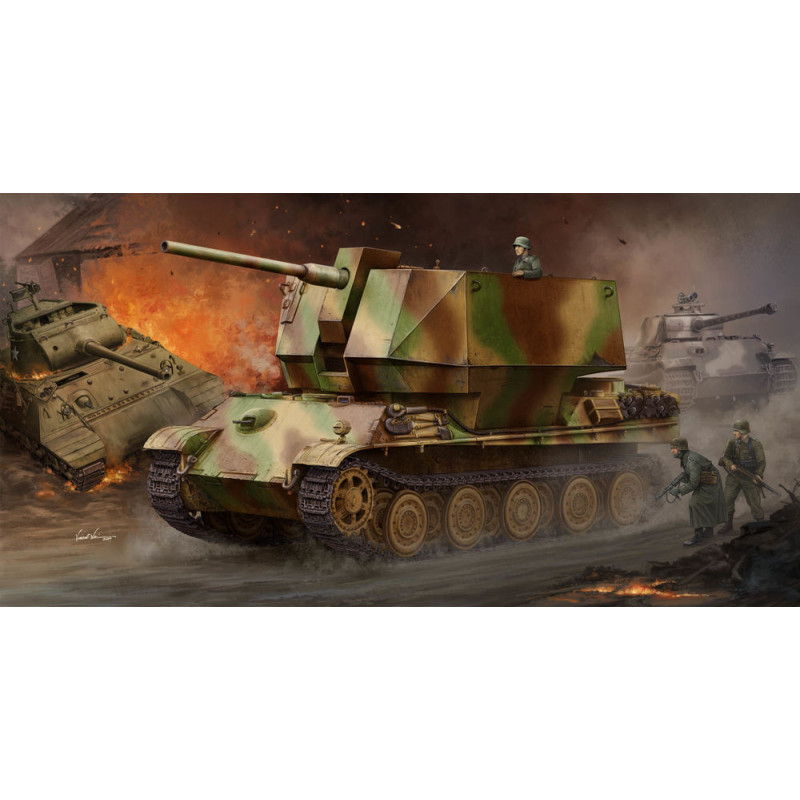Flakpanther avec Flak 36/37 de 8,8 cm - 1/35 - TRUMPETER 09531