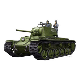 Char à tourelle simplifiée KV-1 1942 avec équipage - 1/35 - TRUMPETER 09597