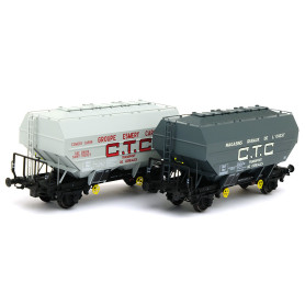 2x céréaliers - CTC Ep. III E. CARON et Magasins ruraux Ouest - HO 1/87 - REE WB-552
