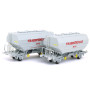 2x wagons céréaliers - Ep. IV Transcéréales CTC et MRO - HO 1/87 - REE WB-559