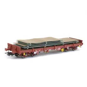 Wagon Remms avec chargement plaques acier ép. V - SNCF - HO 1/87 - JOUEF HJ6176