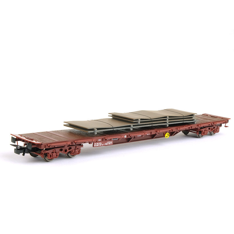 Wagon RS 8-12 avec chargement plaques acier ép. IV-V - SNCF - HO 1/87 - JOUEF HJ6168