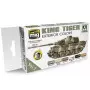 Set peintures extérieur pour King Tiger - MIG jimenez AMMO 7166