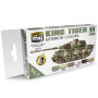 Set peintures extérieur pour King Tiger - MIG jimenez AMMO 7166