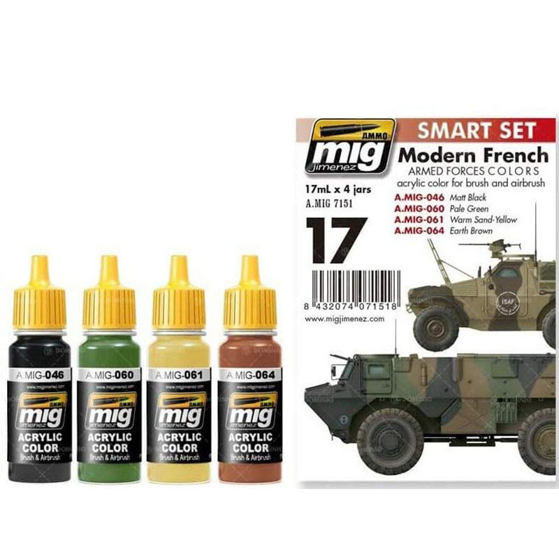 Set de départ couleurs armée française moderne - MIG jimenez AMMO 7151